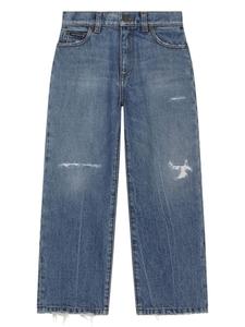 Dolce & Gabbana широкие джинсы с логотипом, синий