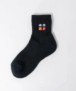 Вышитые ребристые носки Pico Studio Picone, цвет Black (001)