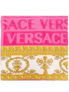 Полотенце с принтом Barocco VERSACE, розовый
