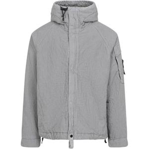 Фактурная куртка с капюшоном Stone Island, dusty серый