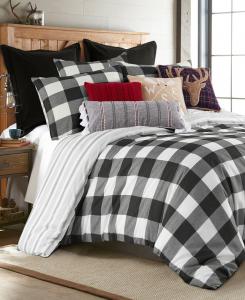 Комплект постельного белья Home Camden Buffalo Check, 2 предмета, размер Twin/Twin XL Levtex, Black