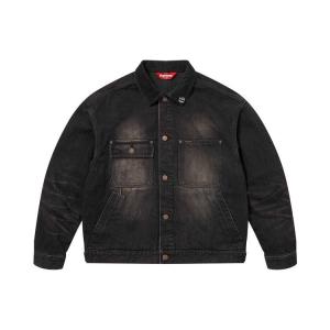 Куртка Supreme Distressed Selvedge Trucker Jacket, Washed Black