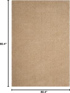 SAFAVIEH Colorado Shag Collection ковер 201 x 201 см - квадратный, Champagne, однотонный дизайн, без линьки и простой в уходе, толщиной, идеально для помещений с высокой проходимостью в гостиной, спальне (CSG785C)