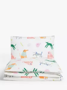 Комплект из пододеяльников и наволочки John Lewis ANYDAY Easy Care Park Pals Reversible
