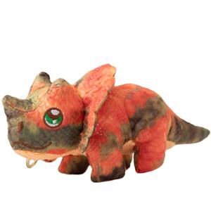 Плюшевый кулон динозавр и енот высота 10 см длина 10 дюймов Julebaby, оранжевый