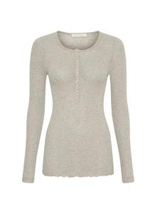 Seamless Basic Хлопковая рубашка "Дедушка" в цвете "Пустынный меланж"