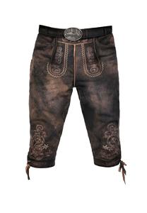 Брюки из кожи дикого оленя длиной до колена Alex EDELNICE, темно-коричневый