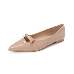 Повседневные однобортные туфли женские QITUMAUL, Nude[Heel Height 1.5Cm]