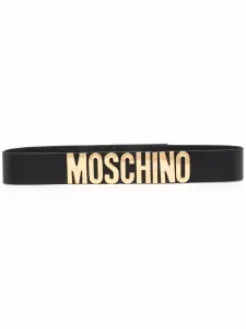 Ремень с логотипом Moschino, черный