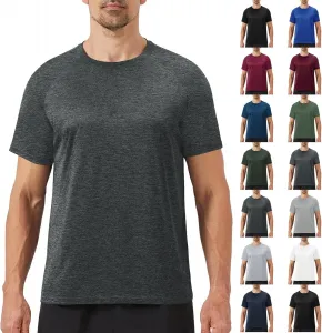 Мужская футболка с коротким рукавом и круглым вырезом, легкая, с быстрой сушкой