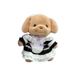 Милый плюшевый щенок пуделя с маленьким носом, игрушка-розыгрыш, высота 35см 77 SEVEN DREAM