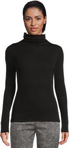 Женский многослойный трикотажный топ с длинными рукавами и воротником-стойкой Elliott Lauren, Black