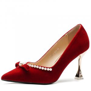 GOSO Женские туфли-лодочки на тонком каблуке красные, цвет Red