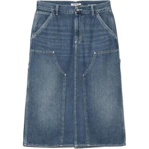 Одноколенная джинсовая длинная юбка FW25 для женщин Carhartt WIP, синий