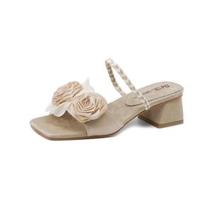 Шлепанцы женские Yeezyy Reezy, цвет Apricot