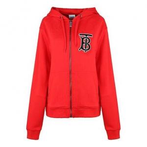Свитер alphabet printing zipper hoodie red Burberry, красный