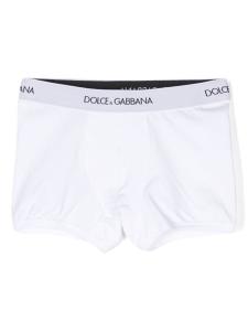 Dolce & Gabbana Kids трусы-боксеры с логотипом на поясе (упаковка из двух шт.), белый