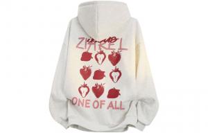 Толстовка Unisex Hooded Moderate Heavyweight ZIAREL, белый heather серый