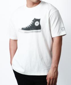 Мужская летняя футболка CONVERSE, большие размеры, короткий рукав, принт, обувь