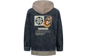 Джинсовая куртка мужская черная Evisu, черный