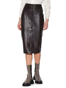 Кожаная юбка-карандаш Noelle Walter Baker, цвет Mocha