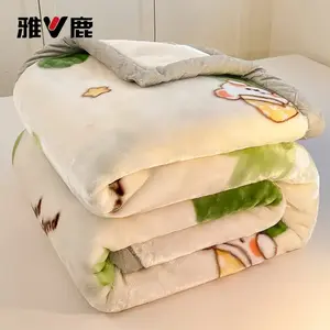 Yalu Одеяло 180х220 см, флисовое, утепленное, с низким ворсоотделением, цвет Heart-to-Heart