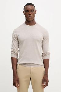 Свитер с шерстью Hackett London, бежевый