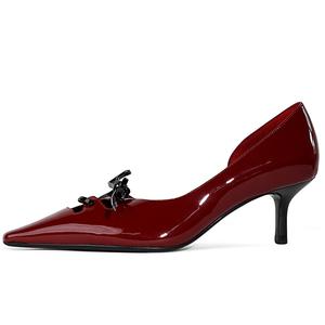 CICIFOR Тонкие каблуки на шпильке 6 см женские бордовые, цвет Burgundy