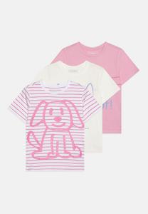 НАБОР 3 – принт на футболке 3 PACK Friboo, цвет light pink/white