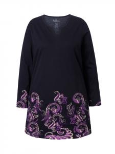 Длинная рубашка черного цвета Ulla Popken