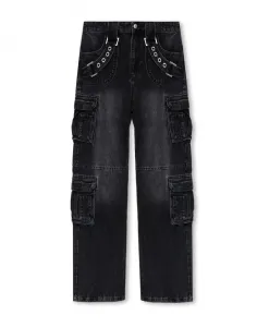 Джинсы карго из коллекции In a dark echo Misbhv, черный