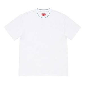 Футболка ss19 stripe rib waffle top short sleeve white Supreme, белый