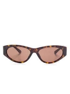 Balenciaga Eyewear солнцезащитные очки в овальной оправе, коричневый