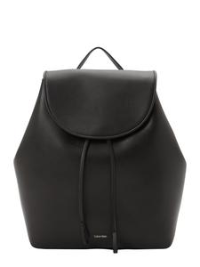 Calvin Klein Рюкзак 'FOIL LOGO LARGE FLAP BACKPACK' в черном цвете