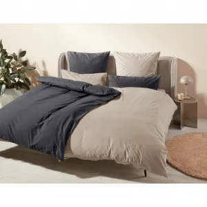 Постельное белье LeGer Home by Lena Gercke» Аниса в размере. 135х200, 155х220 см или 200х200", постельное белье из хлопка, однотонное постельное белье на молнии, серо-коричневый