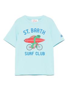 Футболка с принтом MC2 Saint Barth Kids, синий