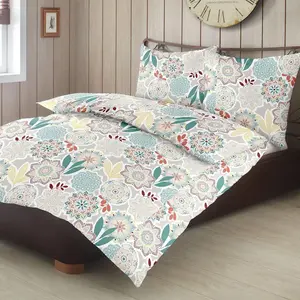 Фланелевое постельное белье Dream Sleep Kodiak Petrol 135x200 см + 80x80 см Traumschlaf