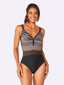 SUNFLAIR Купальник с черно-коричневым принтом