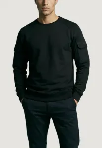 Толстовка прямого кроя с резиновой металлической пластиной на рукаве. Antony Morato, Black