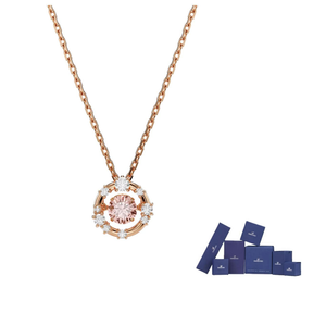 Swarovski Колье Constella из синтетического фианита, цвет rose gold/pink