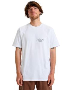 QUIKSILVER Футболка с короткими рукавами и трафаретным принтом EV RIPPLE FONT для белых мужчин