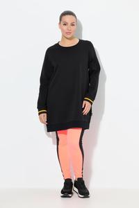 ULLA POPKEN Женский длинный свитер с надписью, круглым вырезом, длинными рукавами.