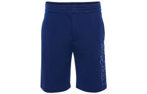 Шорты с вышитым логотипом Alexander McQueen, синий