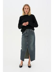 Юбка длиной до колена My Essential Wardrobe, цвет dark blue dirty wash