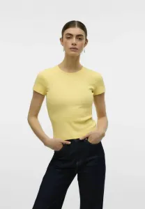 Vmchloe короткий топ базовая футболка Vero Moda, Lemon Meringue