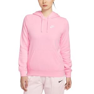Клубный SPORTSWEAR NSW FLEECE толстовка женская Nike, нежно-розовый/белый
