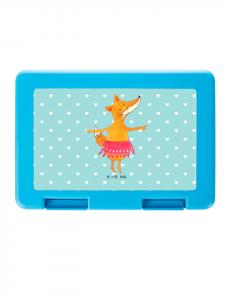 Mr. & Mrs. Panda Коробочка для хранения фигурки лисички-балерины, без надписей, бирюзового пастельного цвета