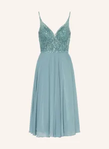 Коктейльное платье с пайетками и драгоценными камнями Hey Kyla, бирюзовый