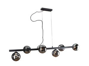 Светодиодный подвесной светильник MeineWunschleuchte Bubble Schwarz Rauchglas, черный - стекло-серый