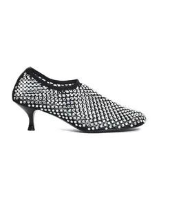 Женские туфли-лодочки из сетки со стразами Strategia, черный